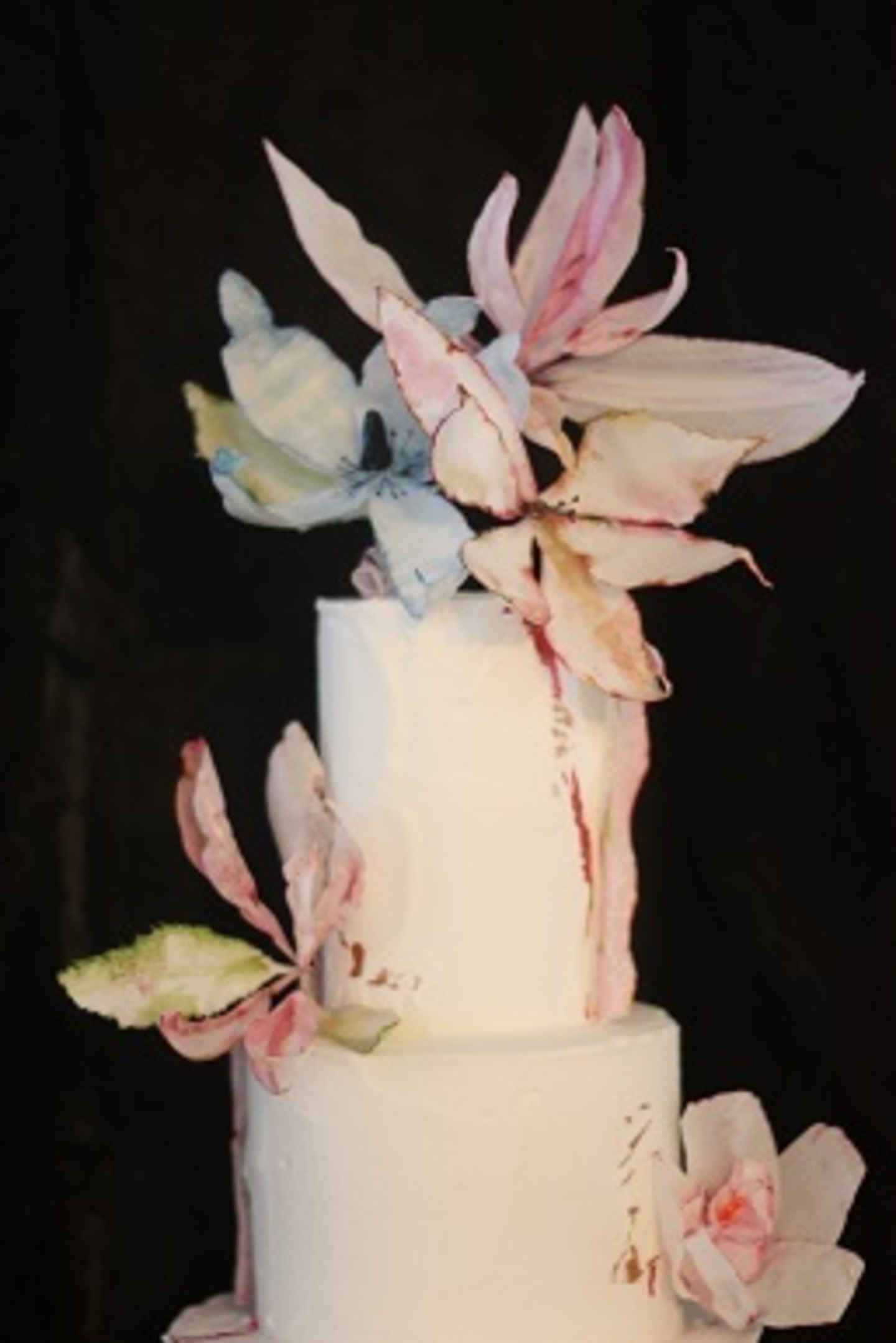 Wedding cake wafer flowers