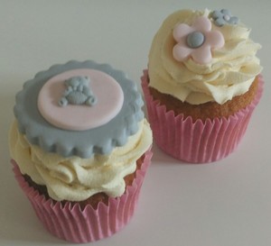 Christening cupcakes