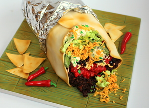 Carved cake to look like a real burrito (from €180)