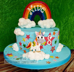 Unicorn  birthday  cake  rainbow  birthday cake  swords  malahide  kinsealy  chocolate fudge  sparkle  magic  dublin  %284%29