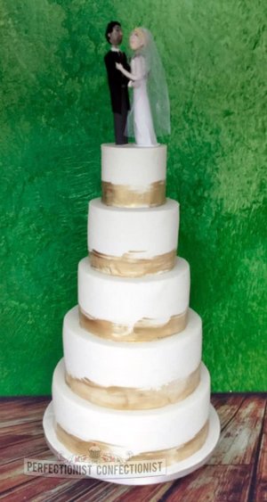 Gold and ivory wedding cake wedding cake dublin kildare keadeen hotel wedding cake cakes dublin bespoke 6