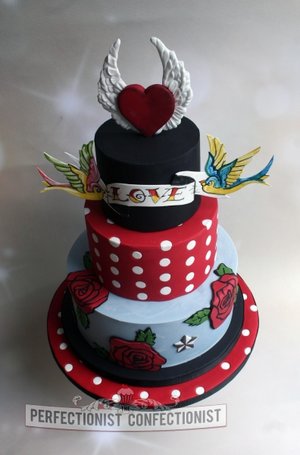 Rockabilly Wedding Cake 