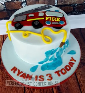 Fire engine fire truck birthday cake birthday cake fireman sam chocolate fudge dublin kinsealy malahide swords 2