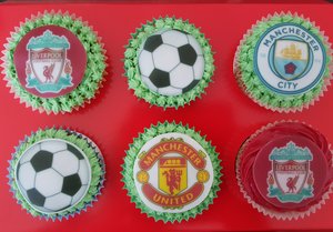 Soccer premiership teams cupcakes