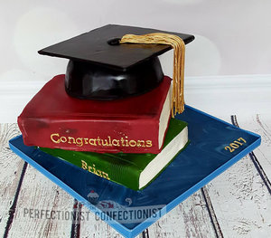 Graduation cake  cap and books cake  grad cake  celebration cake  congratulations cake  malahide cake  swords cake  dublin cake   %288%29