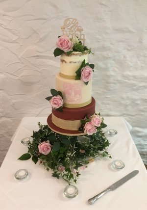 Hand Painted 'As You Wish' Wedding Cake