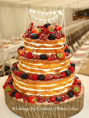 Gorgeous rustic naked cake