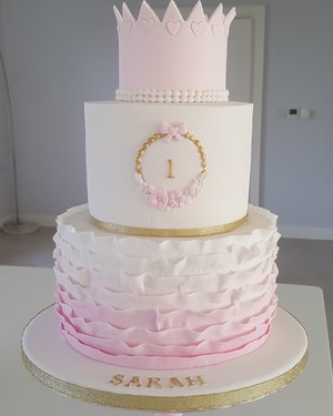 Ruffled birthday cake