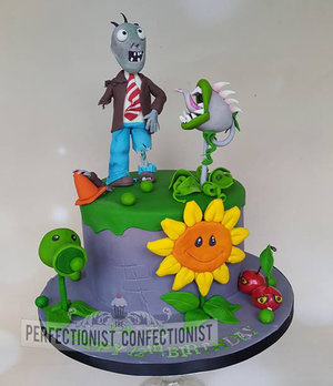 Plants vs zombies birthday cake  plants vs zombies  cake  birthday  dublin  swords  malahide  kinsealy  novelty  celebration  chocolate %281%29
