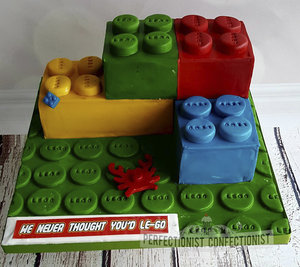 Lego  cake  building blocks  legos  good luck  bon voyage  sorry you're leaving  novelty  chocolate fudge  butterscotch  dublin  swords  kinsealy  malahide  portmarnock %281 %286%29