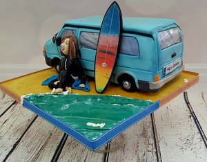 Camper van cake  birthday cake  40th birthday cake  surfing  camping  vw  dublin  swords  kilkenny  malahide  kinsealy %2813%29