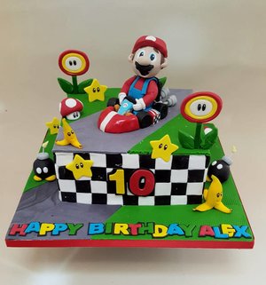 Mario kart birthday cake  birthday cake  mario kart  novelty cake  celebration cake  cake dublin  cake malahide  cake swords  %282%29
