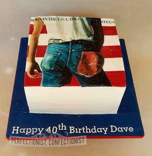 Bruce springsteen  birthday  cake  born in the usa  dublin  swords  malahide  kinsealy  celebration  40th  novelty  %282%29