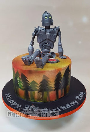 The iron giant birthday cake  iron giant  cake  birthday cake  novelty  celebration  dublin  swords  malahide  cake topper  handmade   %287%29