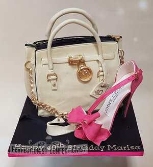 Handbag  shoe  sugar  birthday  cake  birthday cake  edible  jimmy choo  michael kors  40th birthday  dublin  swords  malahide  celebration  novelty %283%29