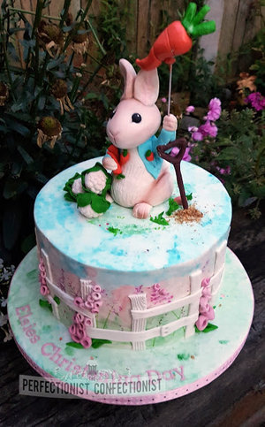 Christening cake  naming day cake  ginger date and lemon  celebration  novelty  peter rabbit  beatrix potter  dublin  swords  malahide  dubai  cake topper %287%29