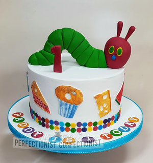 The very hungry caterpillar cake  birthday cake  vanilla  dublin  swords  malahide  1st birthday  first birthday  novelty cake  celebration cake %285%29