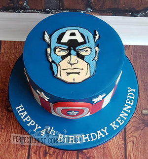 Birthday cake  cake  novelty  captain america  avengers  vanilla  celebration  dublin  swords  malahide  kinsealy  4th birthday cake  %282%29