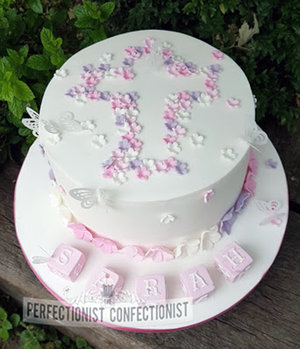 Christening cake  christening  cake  naming day cake  naming day  flowers  cross  blocks  pastel  dublin  swords  malahide  kinsealy %282%29