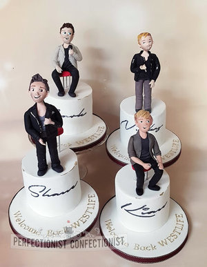 Westlife  dublin 2019  the twenty tour  the 20 tour  kian egan  shane filan  mark feehily  nicky byrne  cake  celebration  corporate  chocolate biscuit  models  %2813%29