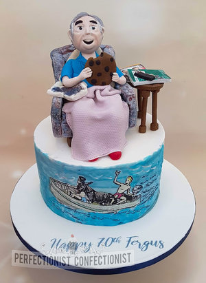 70th  birthday  cake  chocolate biscuit cake  armchair  cookie  rugby  row boat  sailing  donkey  malahide  donabate  kinsealy  swords  dublin  novelty %288%29