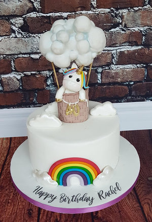 Unicorn cake  unicorn birthday cake  unicorn  cake  birthday cake  hotair balloon  chocolate fudge  dublin  airport  swords  malahide kinsealy  40th  celebrate %28 %285%29