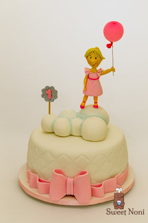 Girl with a balloon Cake