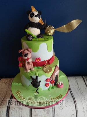 Panda  harry potter  snitch  cats  dogs  birthday cake  18th birthday  21st birthday cake  2 tier  dublin  swords  kinsealy  malahide   %282%29