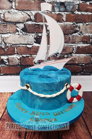 80th birthday cake  birthday cake  birthday  cake  sailing  boat  boating  sailboat  naval  dublin  sandymount  malahide  kinsealy  swords  %283%29