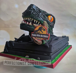 Trex  dinosaur  cake topper  cake  birthday  birthday cake  playstation  playstation 4 cake  dublin  swords  malahide  jurrasic park cake  dinosaur %286%29