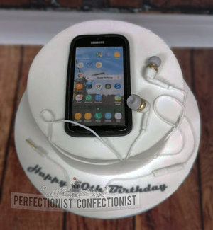 Birthday cake  cake  birthday  samsung  phone  earbuds  baileys  howth  dublin  swords  malahide  novelty  celebration  50th %281%29