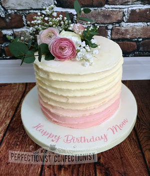 Ombre  70th  balange  pink  flowers  pretty  birthday  wedding  christening  cake  novelty  dublin  malahide  raheny  swords  kinsealy %285%29