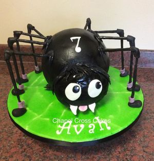 Novelty Spider Cake for a Halloween Birthday