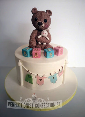 Babyshower  christening  naming day  cake  cake maker  dublin  swords  malahide  kinsealy  bear  blocks  baby clothess  fondant  handmade %282%29