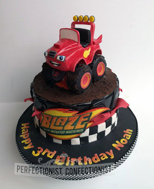 Blaze  monster machines  truck  cake topper  birthday  cake  celebration  novelty  kids cake  chocolate biscuit cake  dublin  cake maker  swords  malahide %281%29