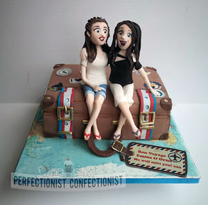 Bon voyage  travel  suitcase  case  birthday  cake  cake maker  dublin  models  personalised  swords  malahide  maps %282%29