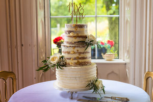 Textured buttercream and semi naked cake