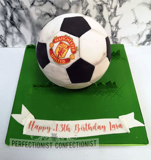Football birthday cake  football cake  football  cake  birthday cake  cake maker  swords  malahide  skerries  dublin  kinsealy  manchester utd %283%29