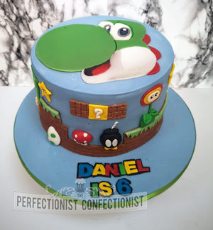 Supermario  super mario  birthday cake  birthdaycake  dublin  cake maker  yoshi  face  swords  malahide  kinsealy   %288%29
