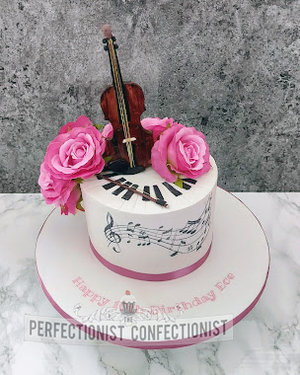 Violin music piano roses viola birthday cake birthday cake musical pretty elegant dublin swords malahide kinsealy cake maker novelty celebration %287%29