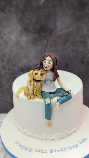 Teen birthday cake dog retriever cake topper dolphins bakery cake dublin chocolate personalised swords malahide kinsealy novelty celebration %285%29