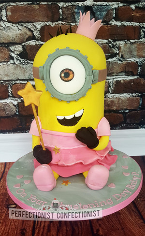 Penny Rose - Minion Christening Cake.  Price for this starts at €140