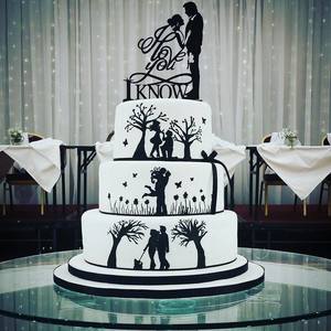Silhouette Wedding Cake