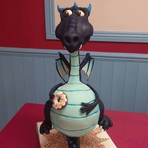 Gravity Defying Dragon Cake