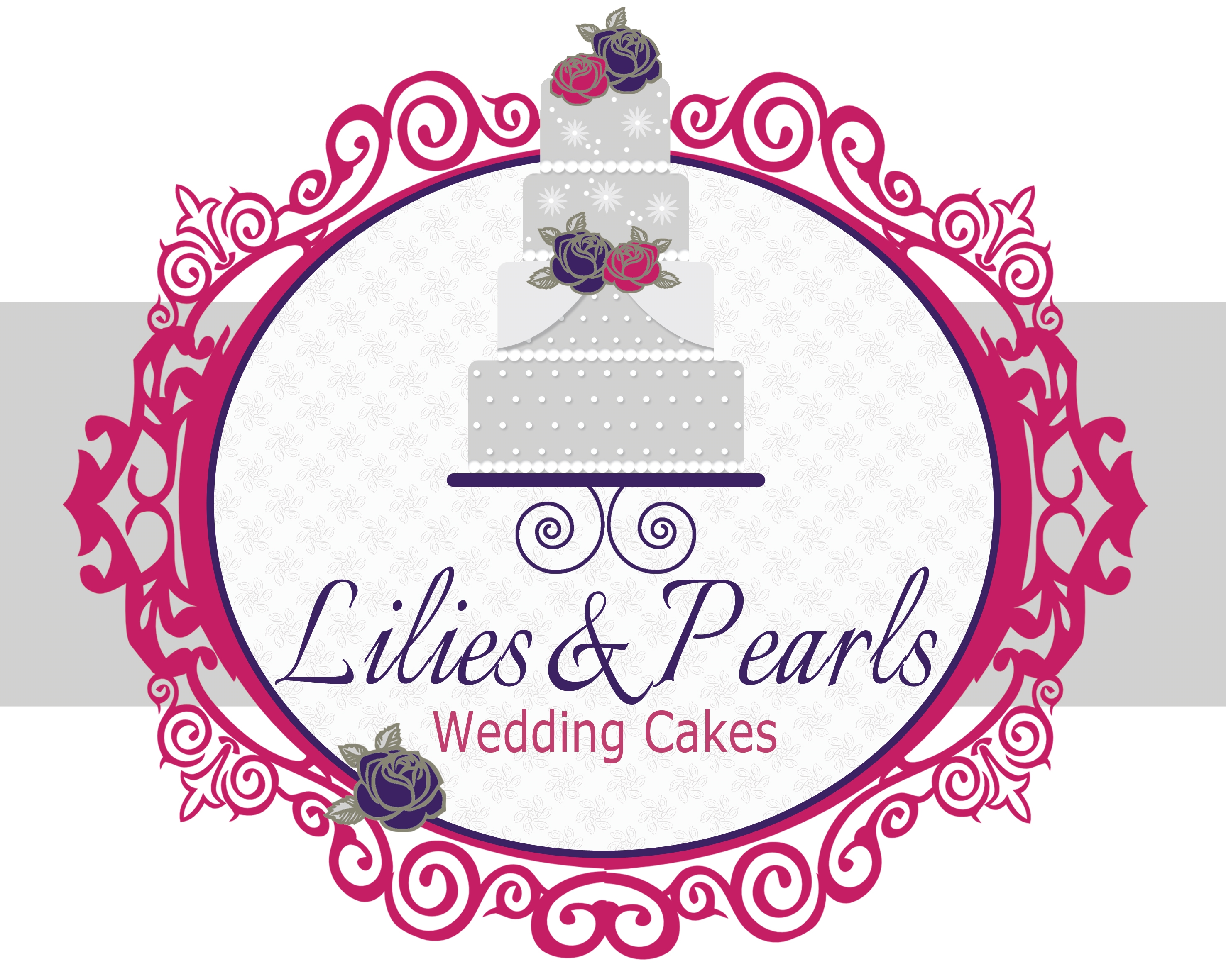 Lilies & Pearls Wedding Cakes 